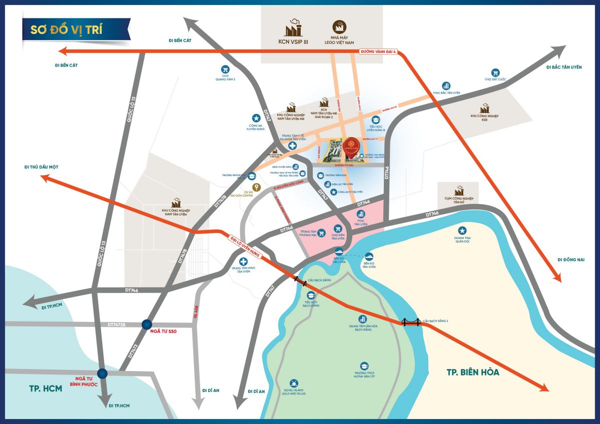 Vị trí Bcons Center City
